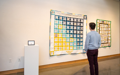 Stitch Their Names quilts are currently on exhibit at Luther College.